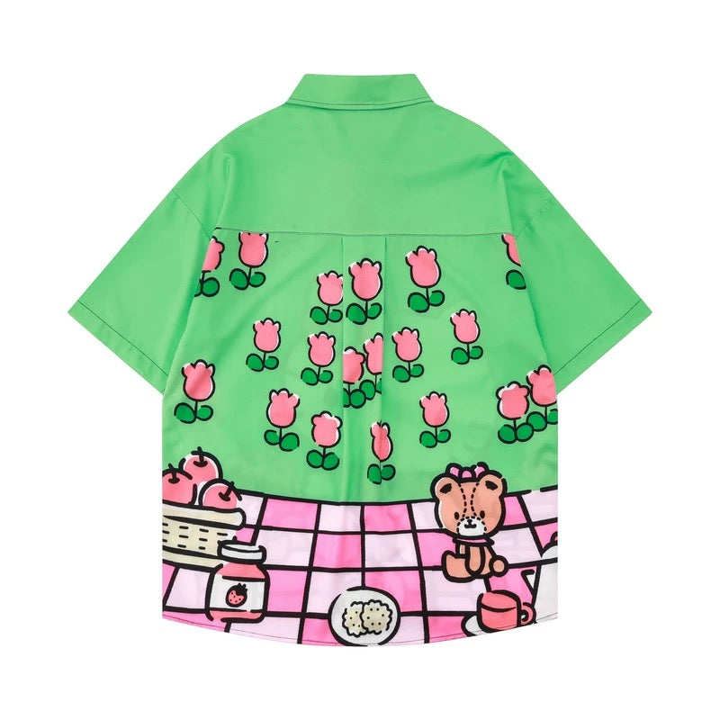 A Hello kitty green & heart tie