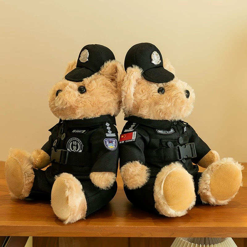 A cute police bear