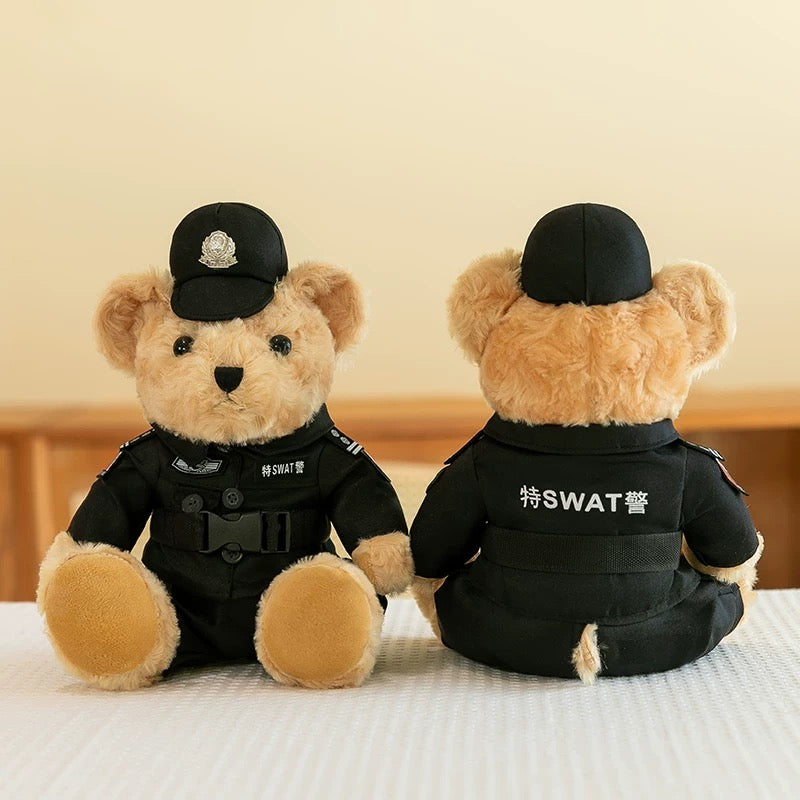 A cute police bear