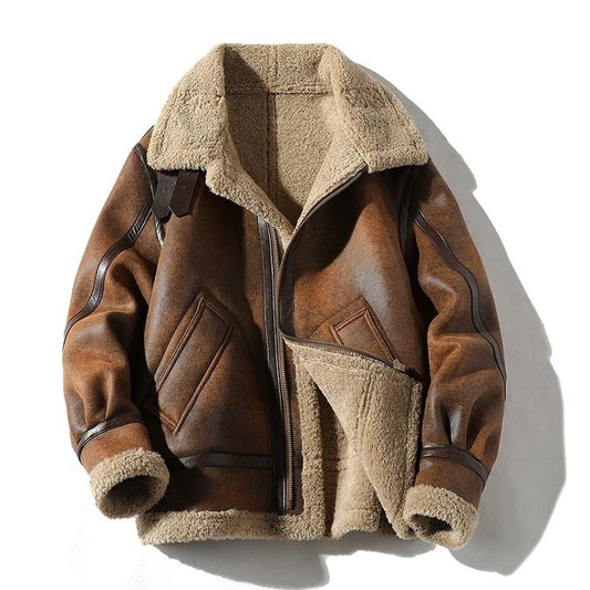 winter leather fur collar
