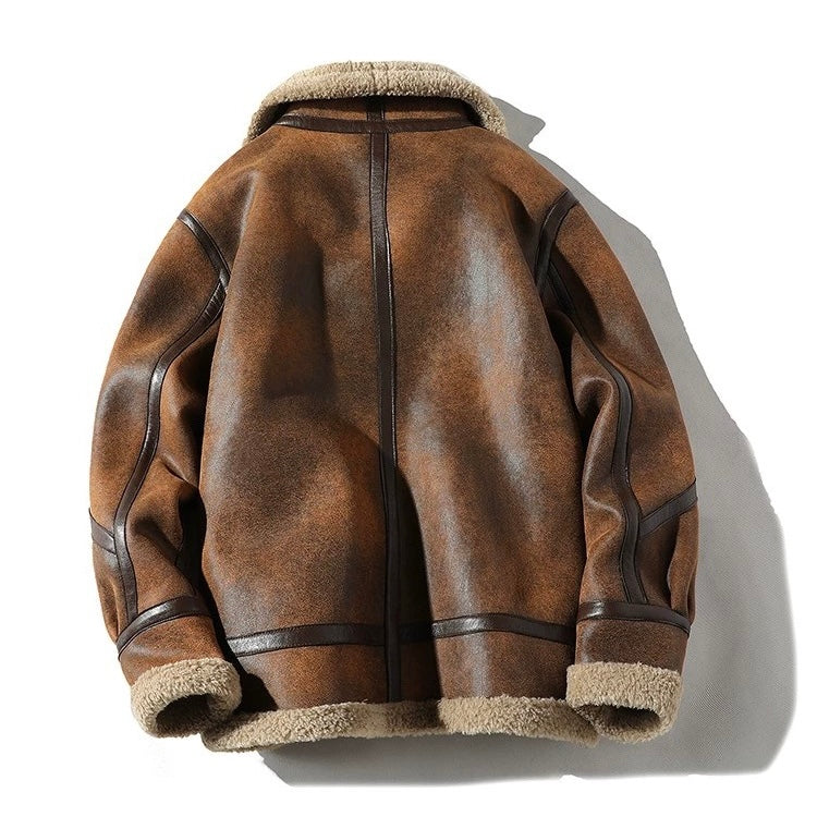 winter leather fur collar