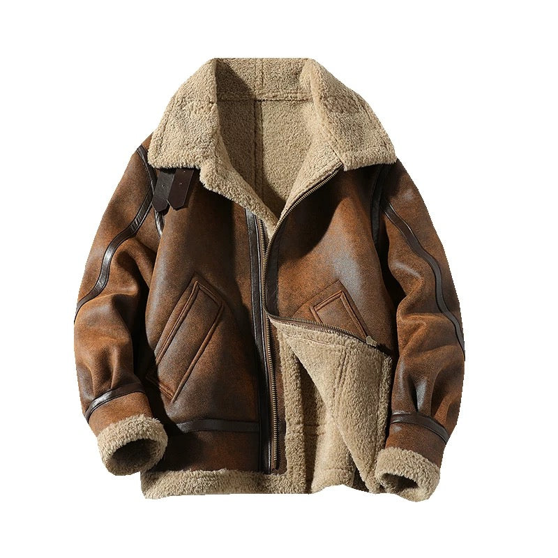 winter leather fur collar