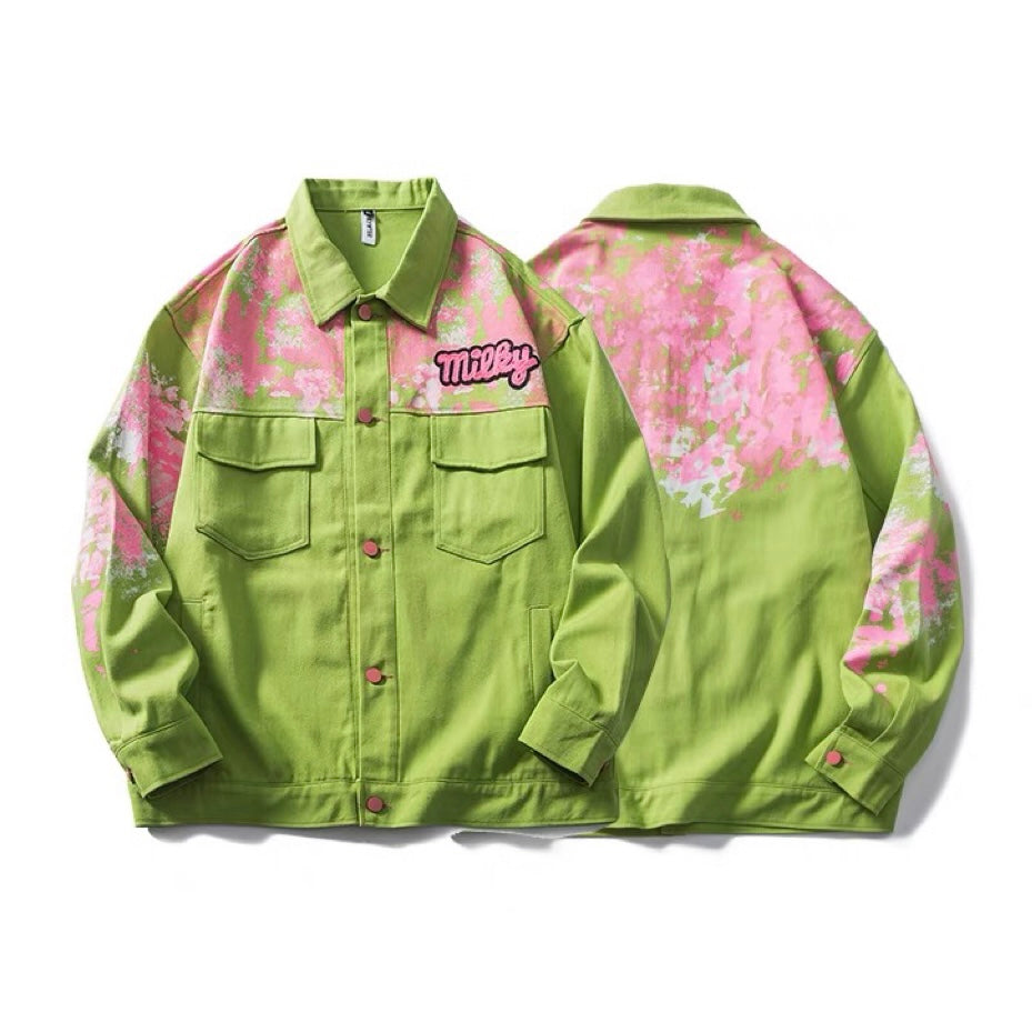 Milky Green Designed Jacket