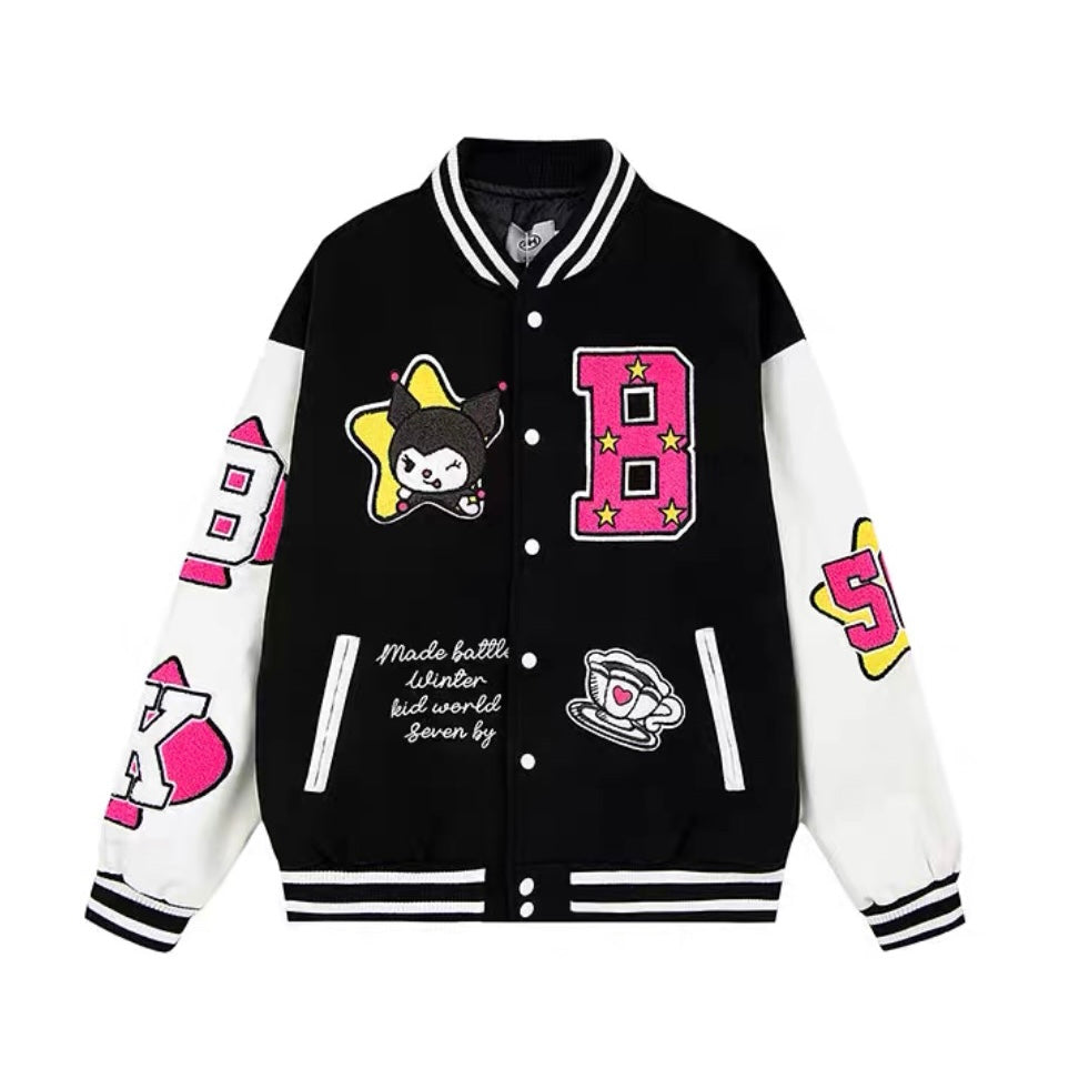 Pink White Black Blue B Jacket