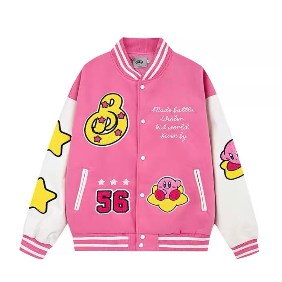 Pink White Black Blue B Jacket