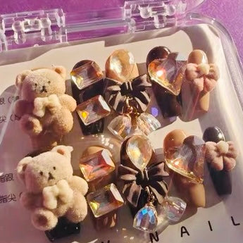 Bear diamond nail