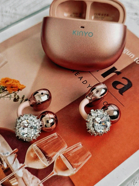 AI earphone Simultaneous interpretation in 164 language's  comes with diamond earrings