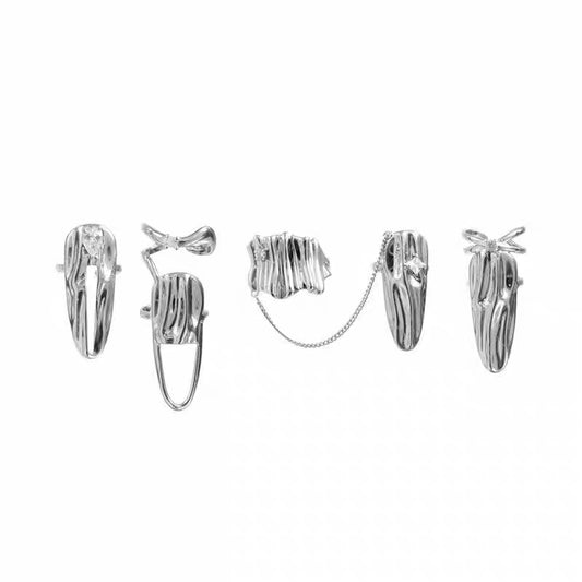 Silver nail covers 银色指甲套