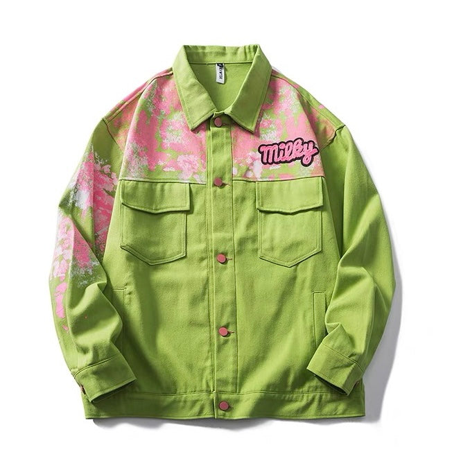 Milky Green Designed Jacket