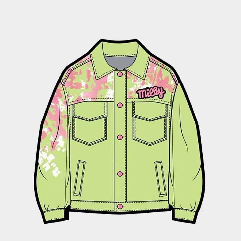 Milky Green Designed Jacket