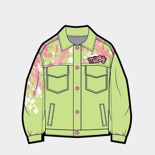 Milky Green Designed Jacket