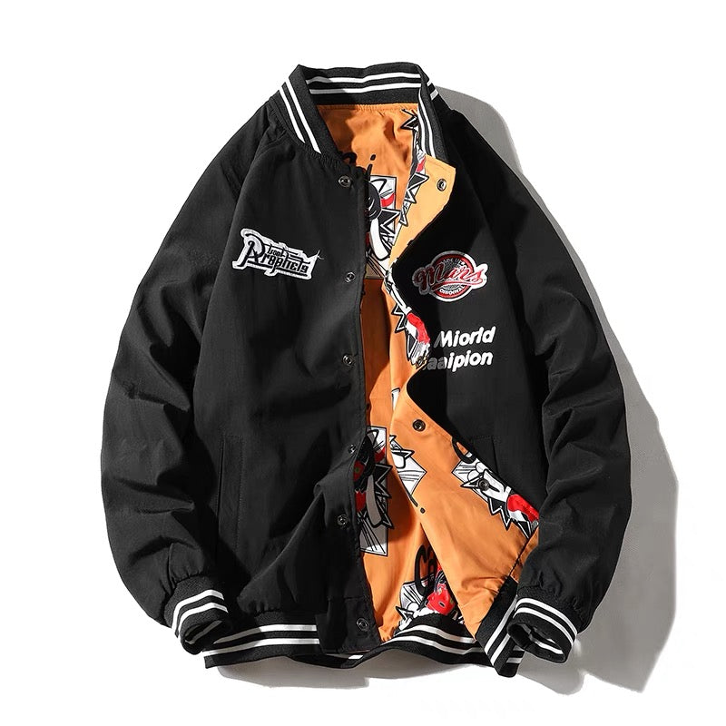 Devil Orange Bomber Jacket Reversible